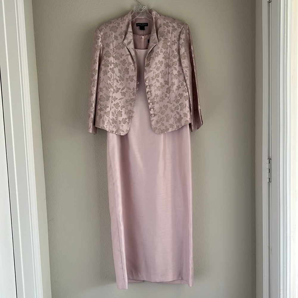 Jessica Howard Pink Floral 2 piece set Dress and Jacket Mother of the Bride - Picture 2 of 16